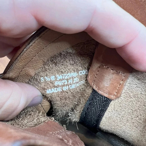 Frye Wyatt Harness Women's Wyatt Ankle Boots Size 5.5 Cognac Brown Western Style - Picture 9 of 12